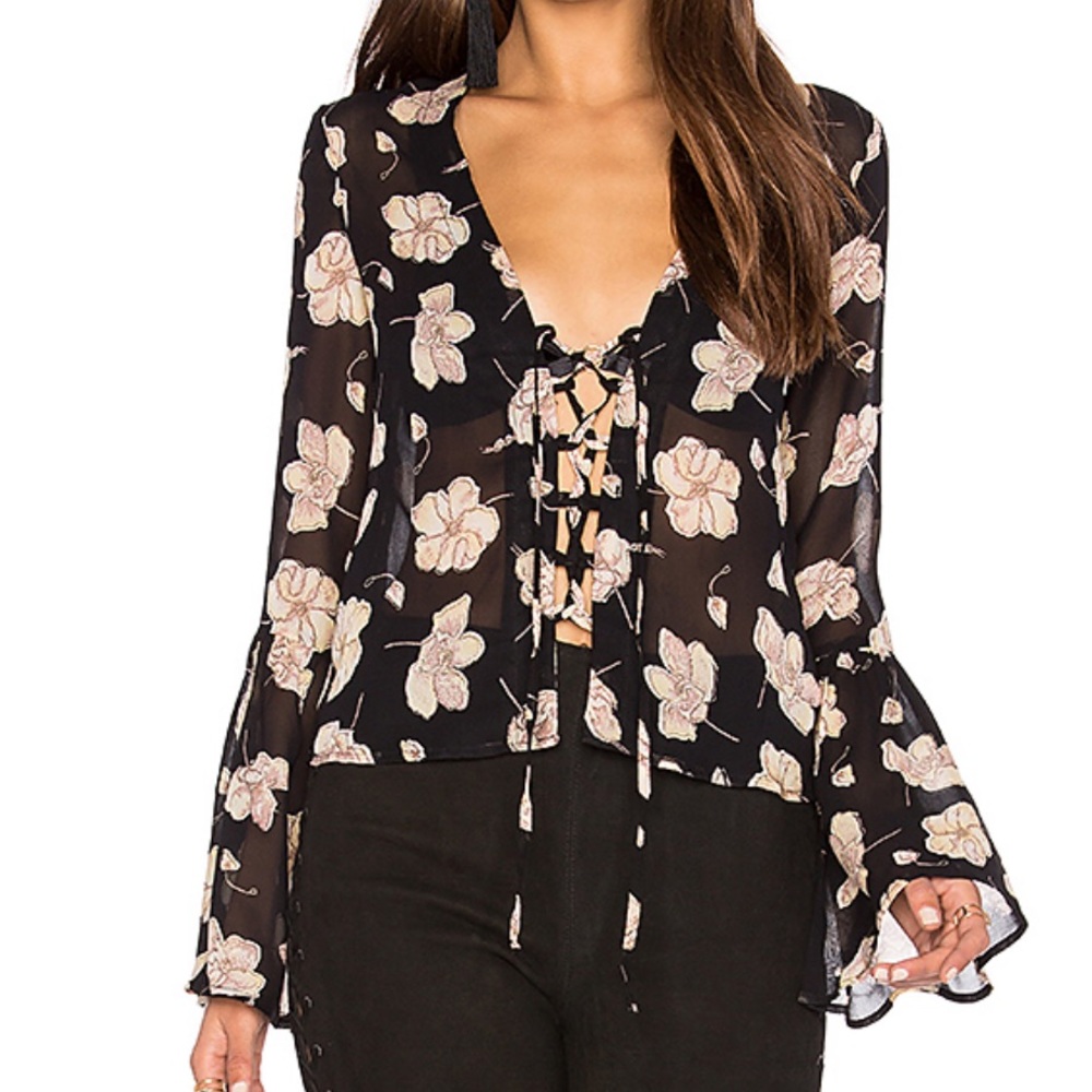Flynn Skye Boston Top in Sheer Onyx